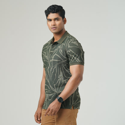Mens Olive Polo