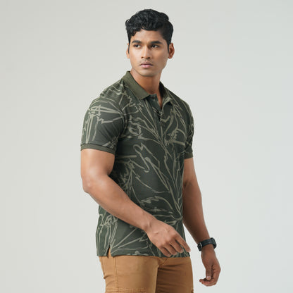 Mens Olive Polo