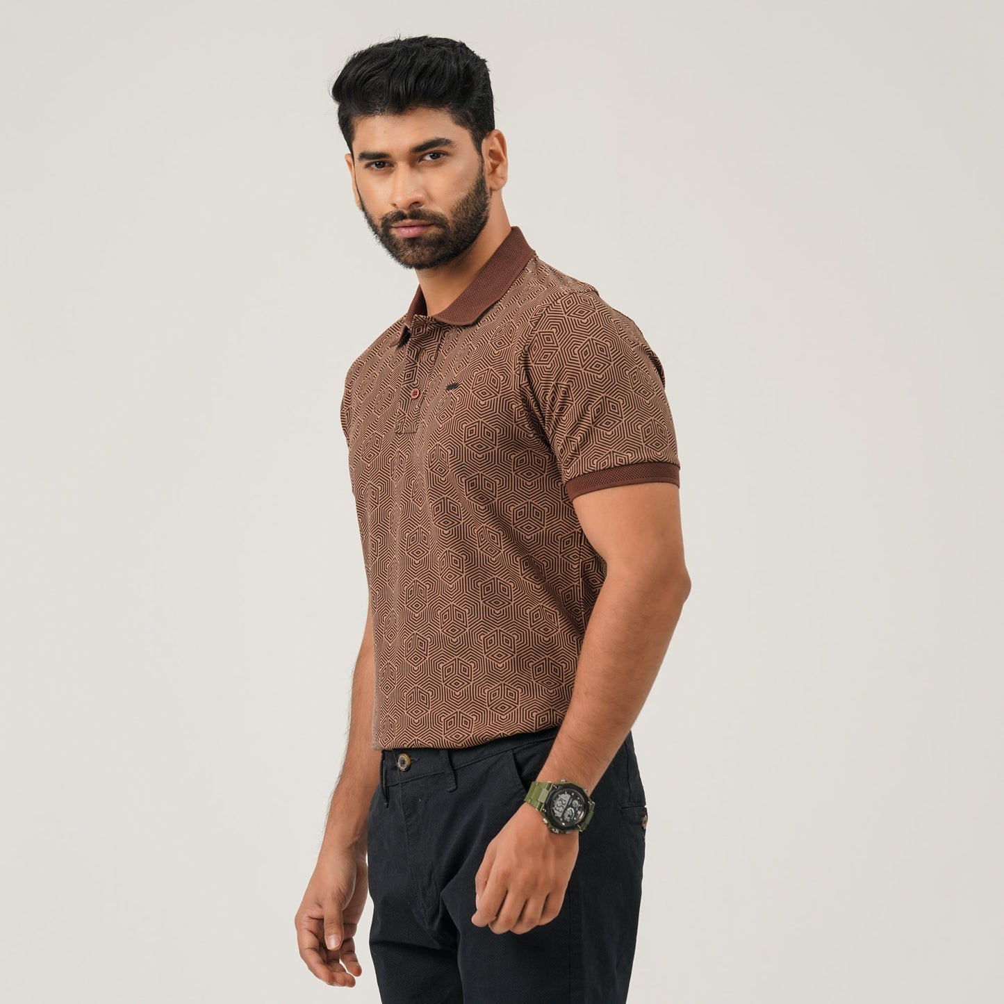 Mens Brown Polo