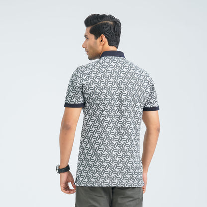 Men's Light Grey Cotton Polo