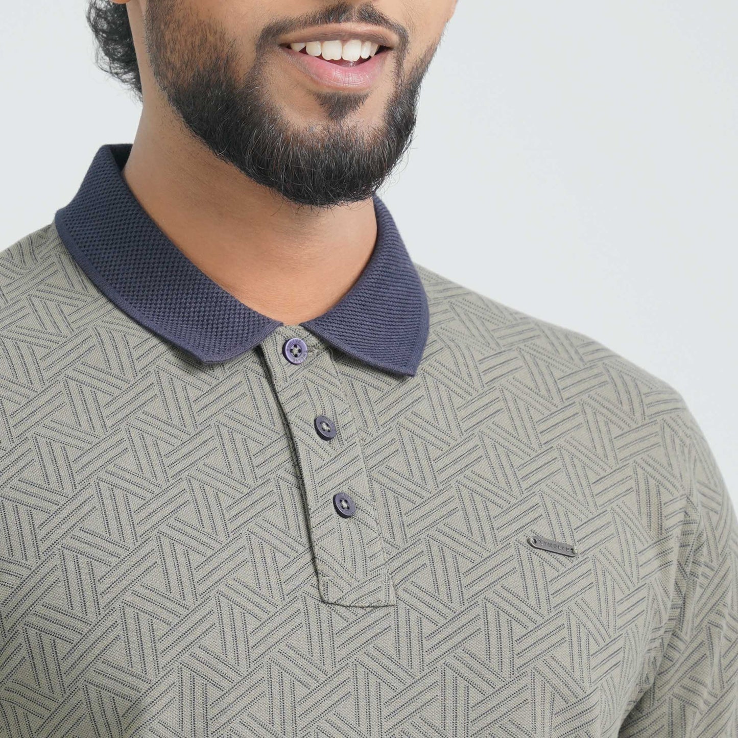 Men's Olive Cotton Polo