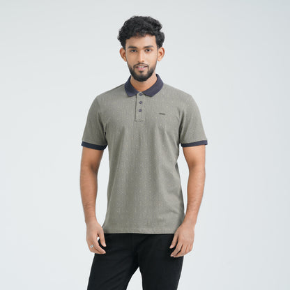 Men's Olive Cotton Polo