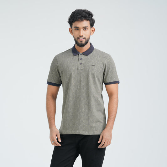 Men's Olive Cotton Polo