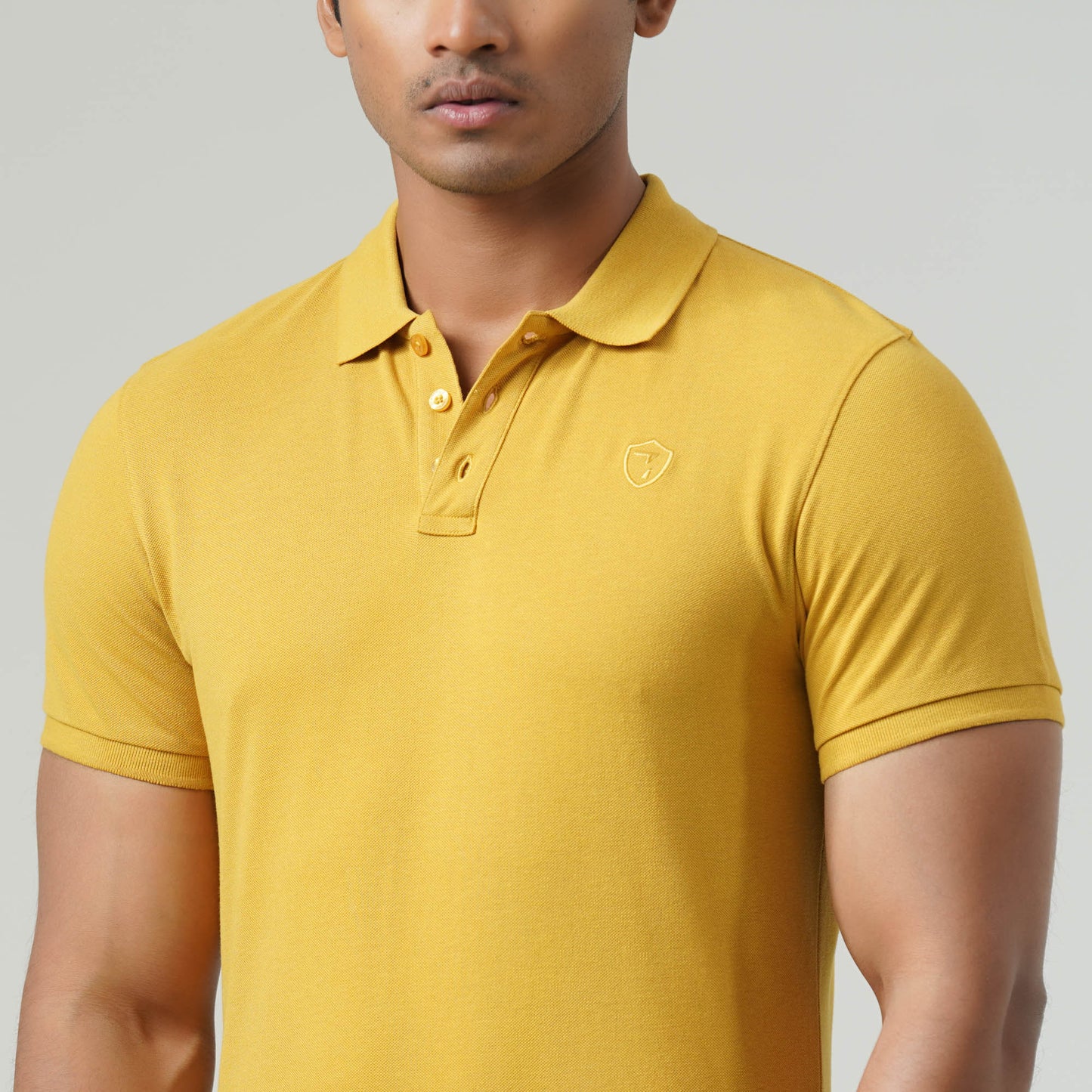 Mens Mustard Polo T-Shirt