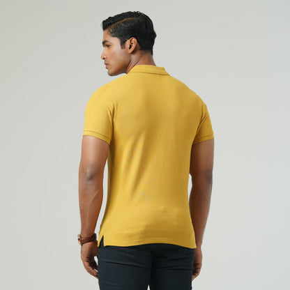 Mens Mustard Polo Shirt