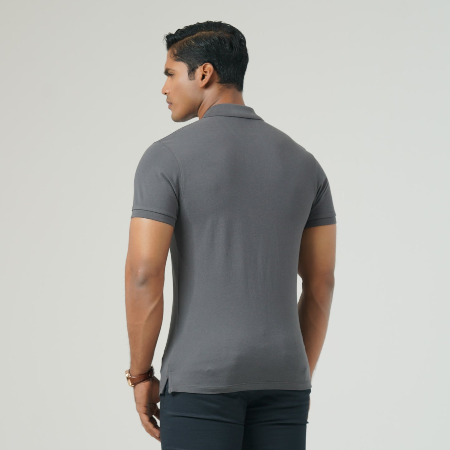 Mens Dark Grey Polo T-Shirt