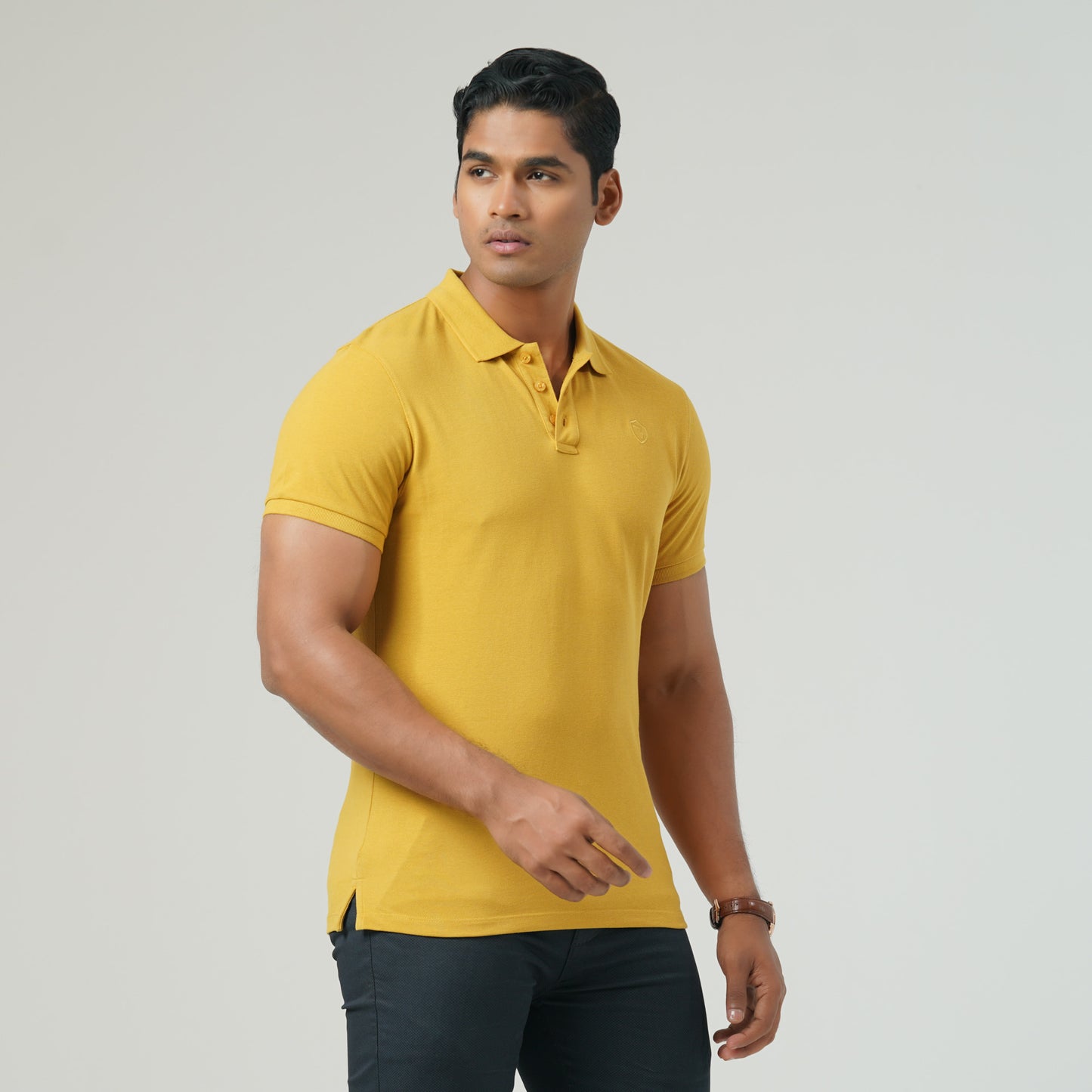 Mens Mustard Polo T-Shirt