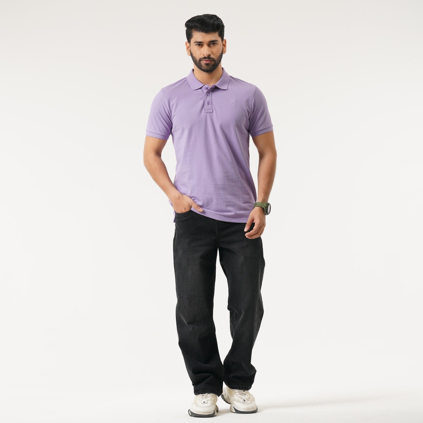 Mens Lavender Polo T-Shirt