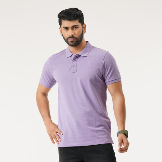 Mens Lavender Polo T-Shirt