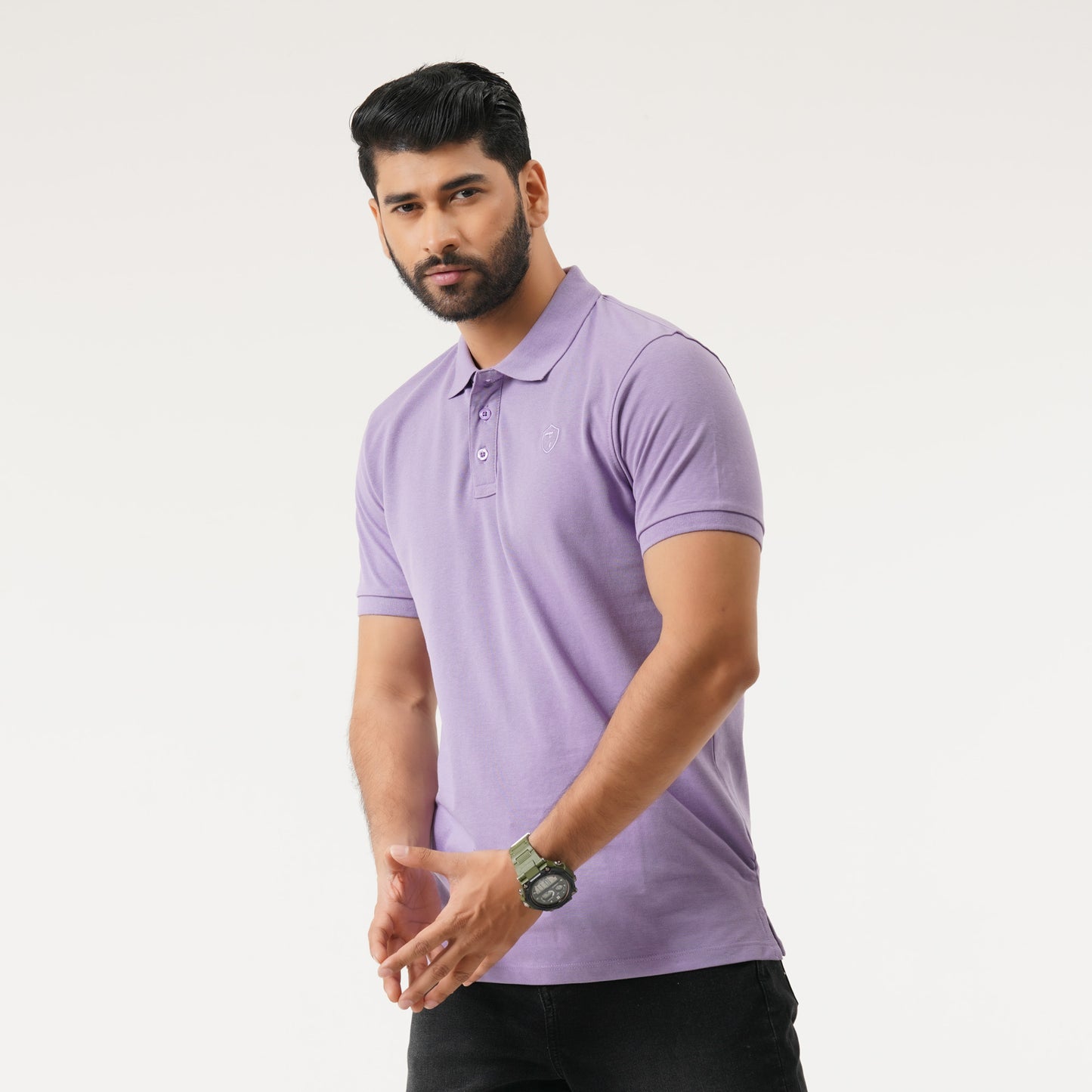 Mens Lavender Polo T-Shirt