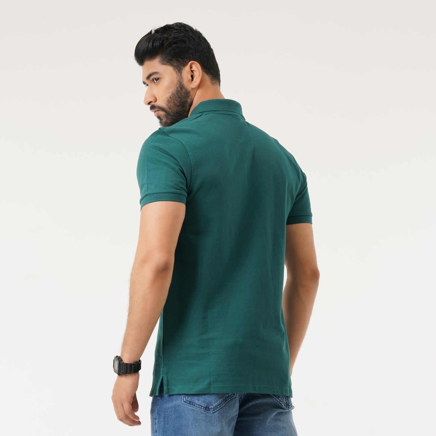 Mens Bottle Green Polo T-Shirt