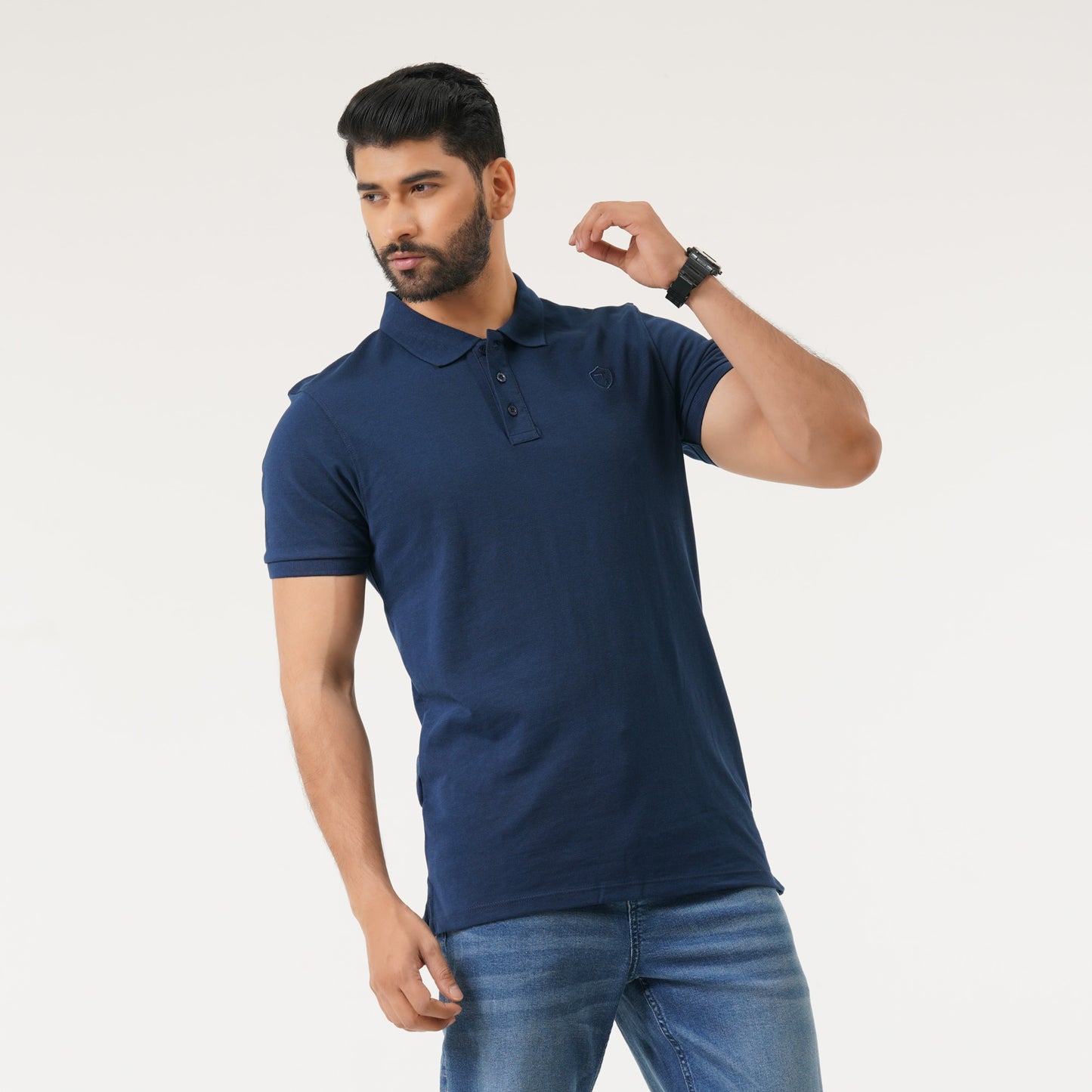 Mens Navy Blue Polo T-Shirt