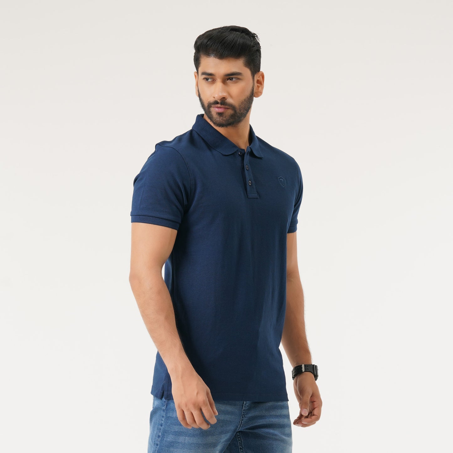 Mens Navy Blue Polo T-Shirt