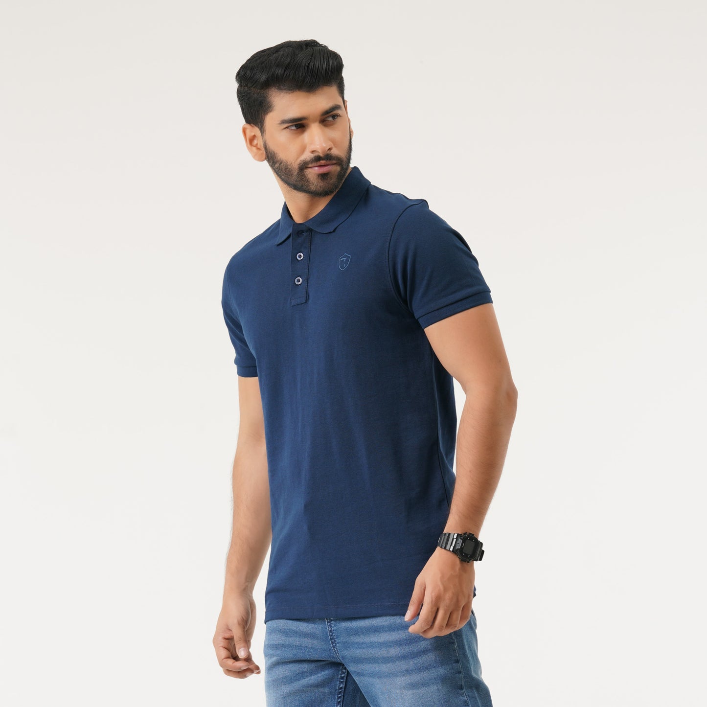 Mens Navy Blue Polo T-Shirt