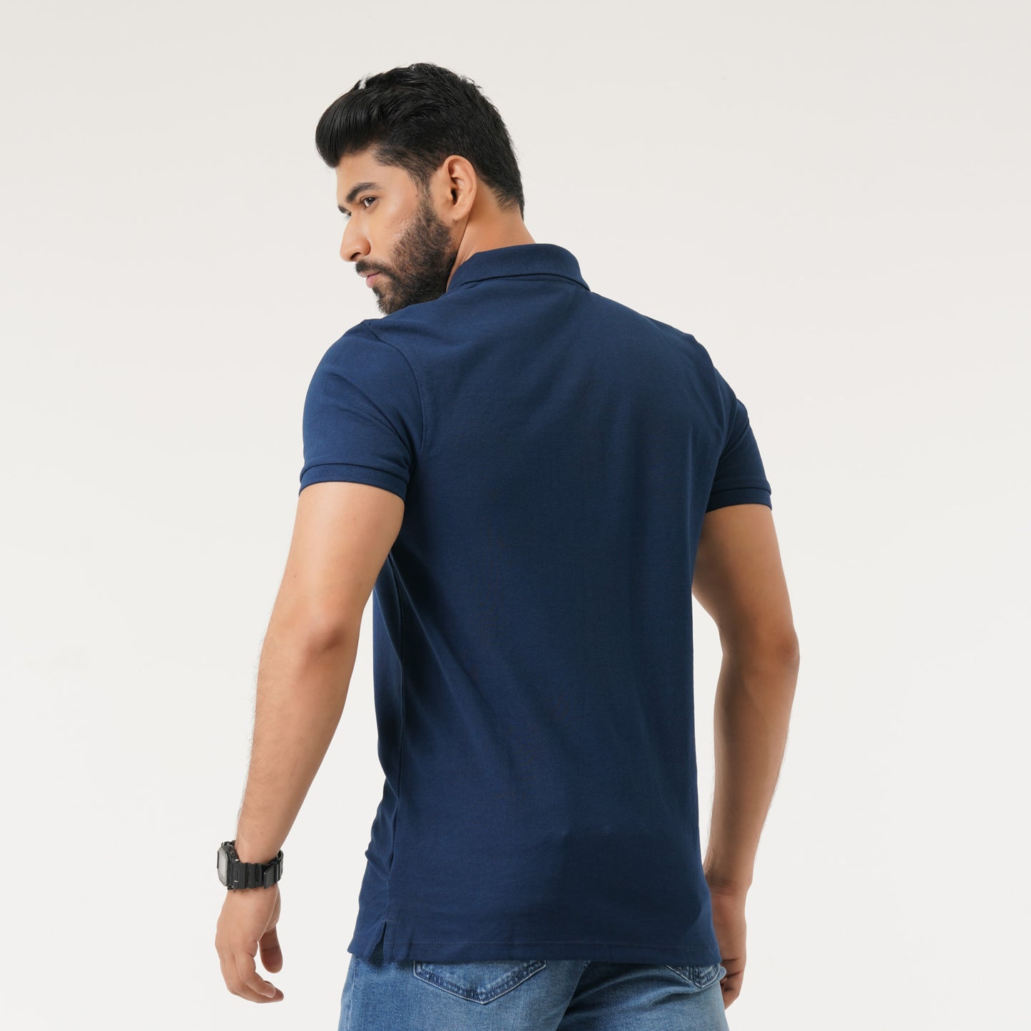 Mens Navy Blue Polo T-Shirt