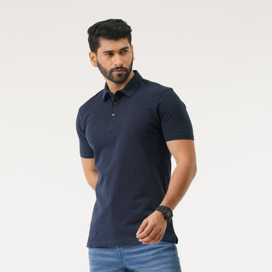 Mens Navy Polo T-Shirt