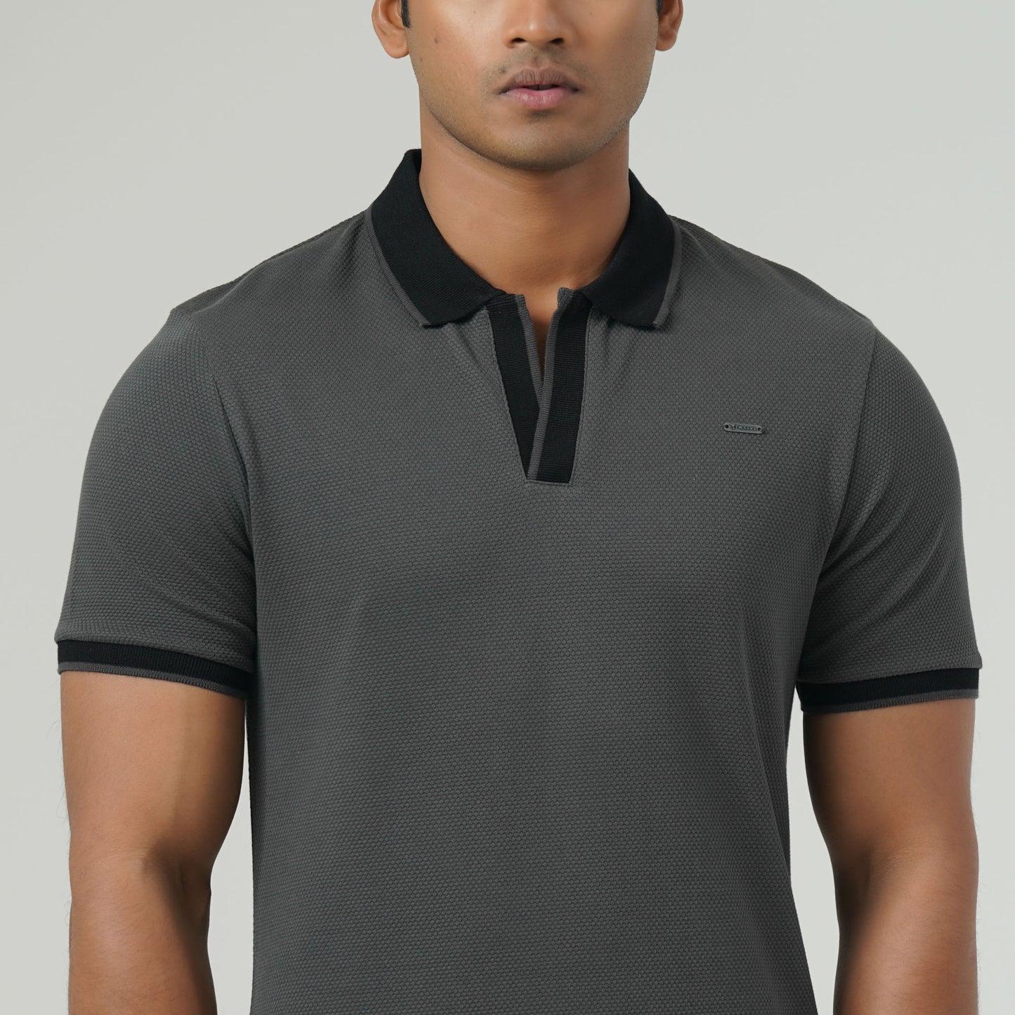 Mens Grey Polo T-Shirt