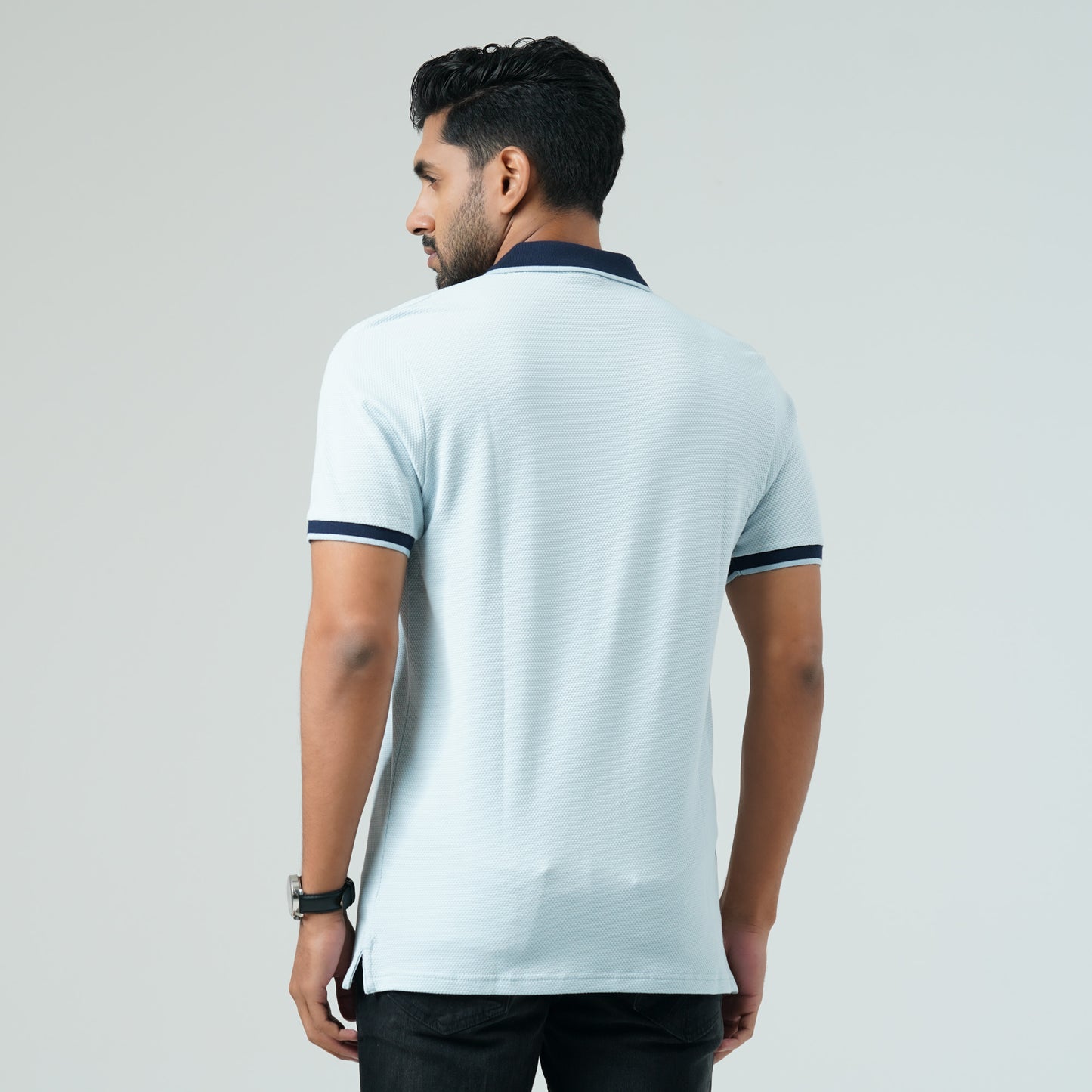 Mens Light Blue Polo T-Shirt