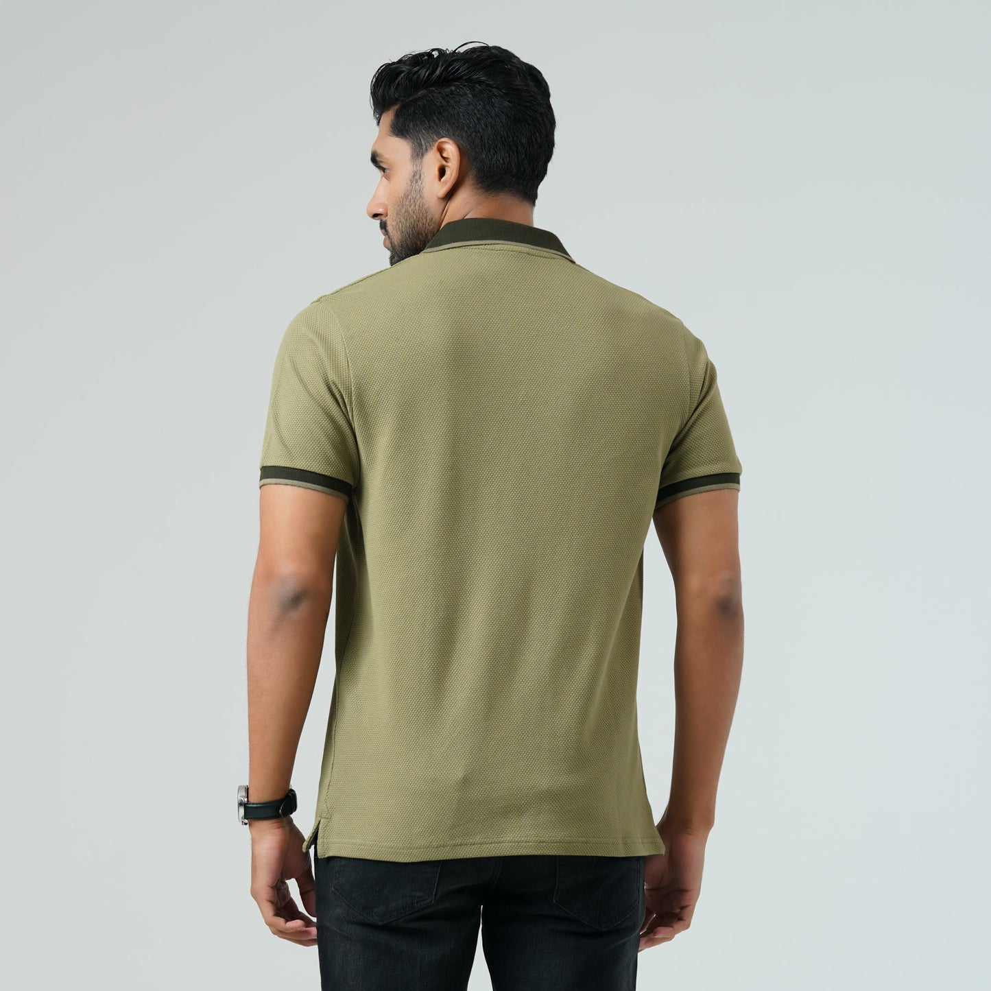 Mens Olive Polo T-Shirt