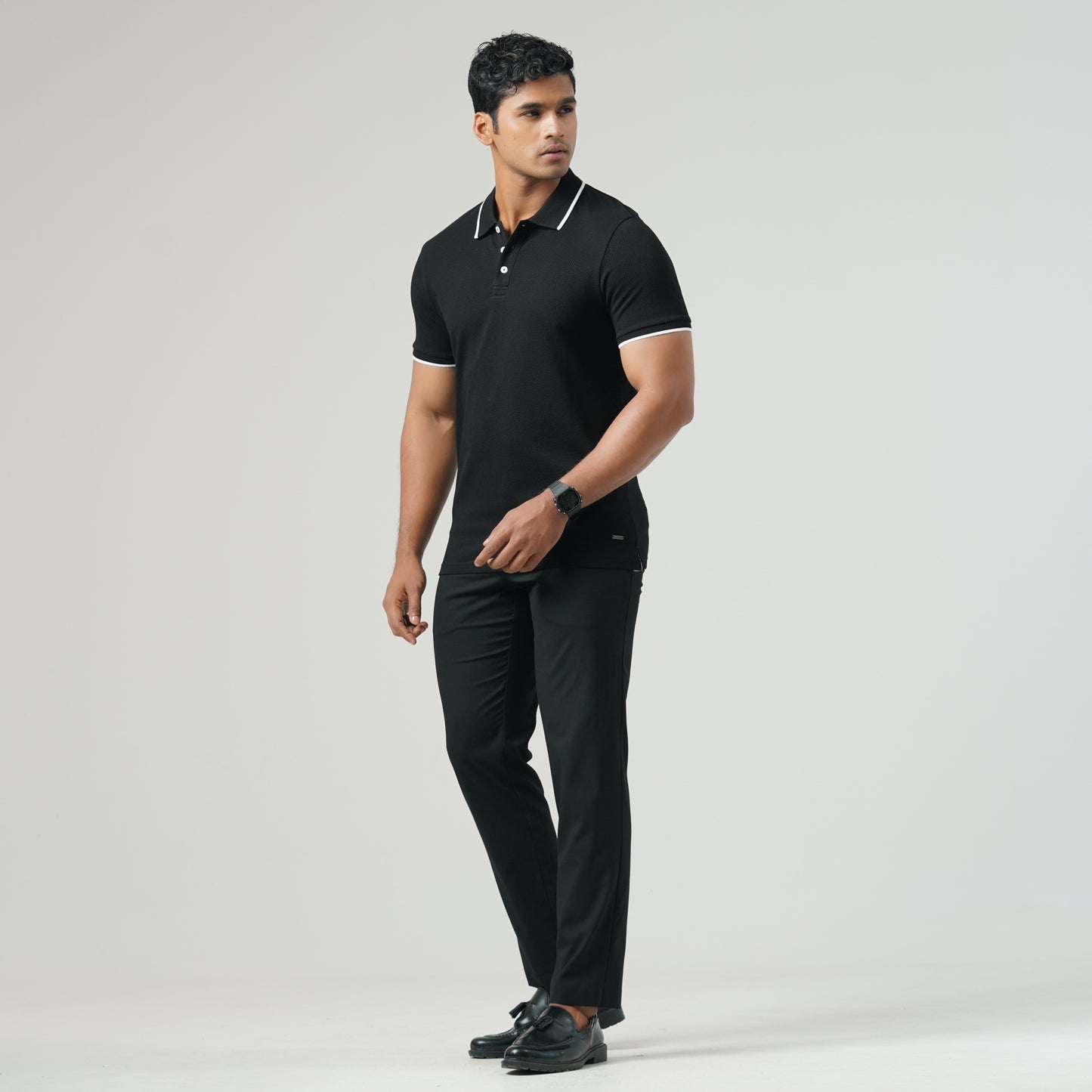 Mens Black Polo