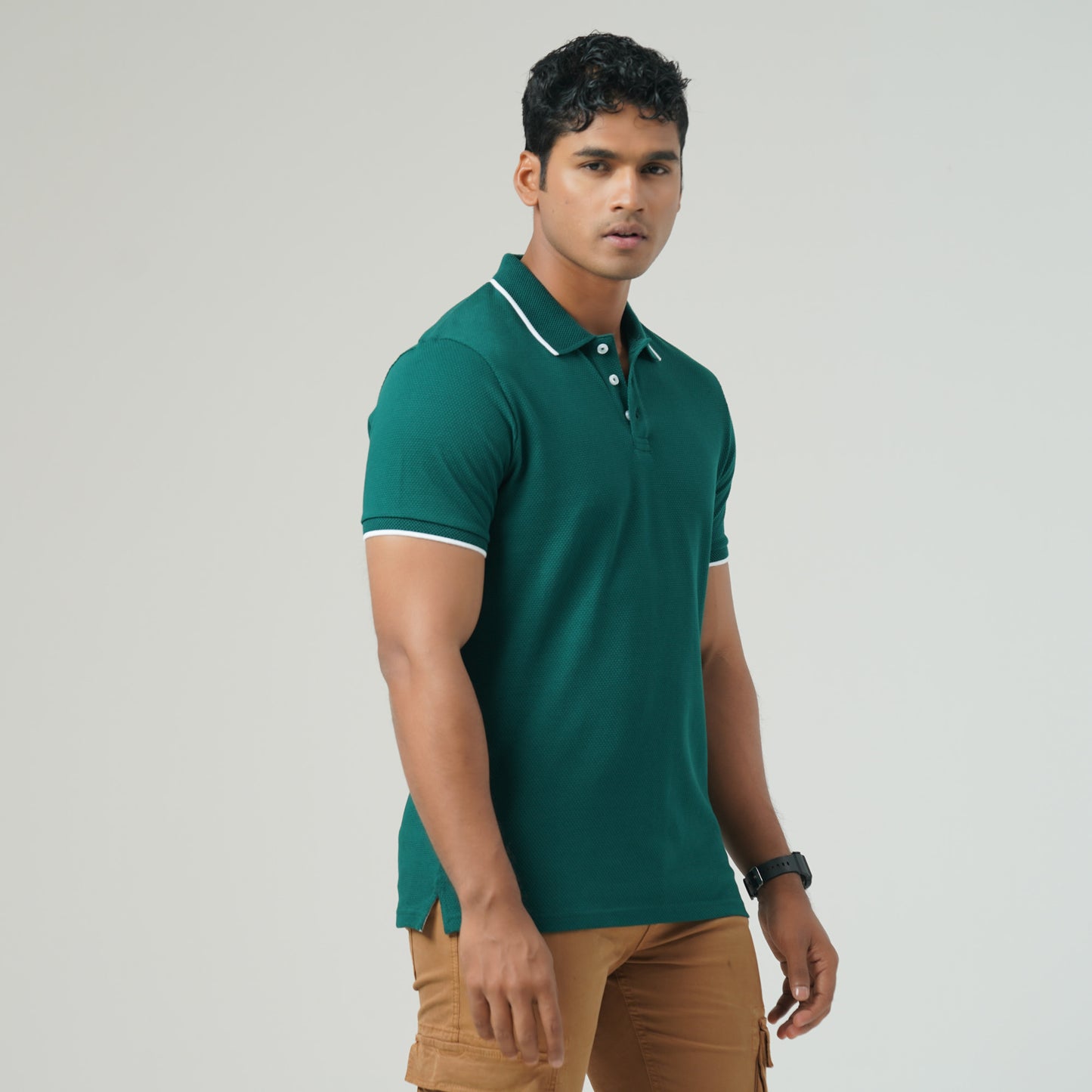 Mens Teal Green Polo