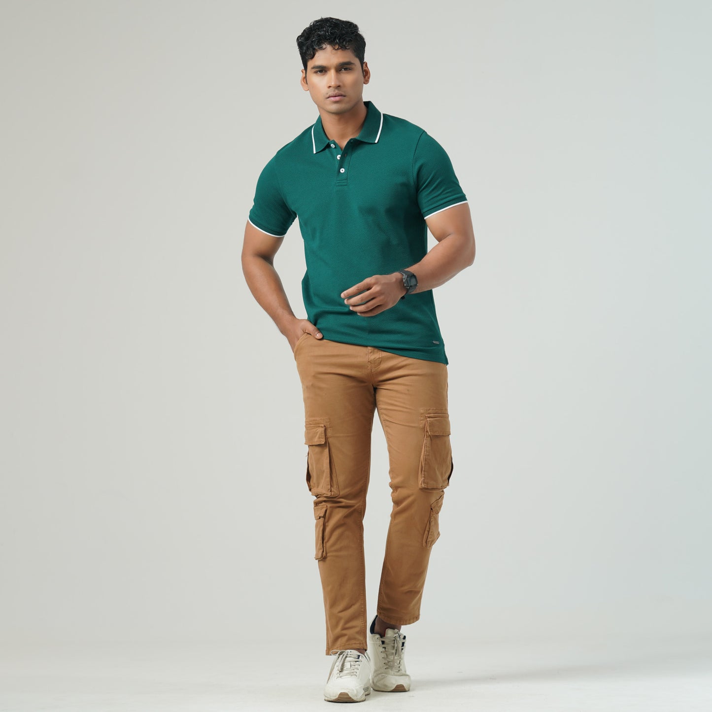 Mens Teal Green Polo