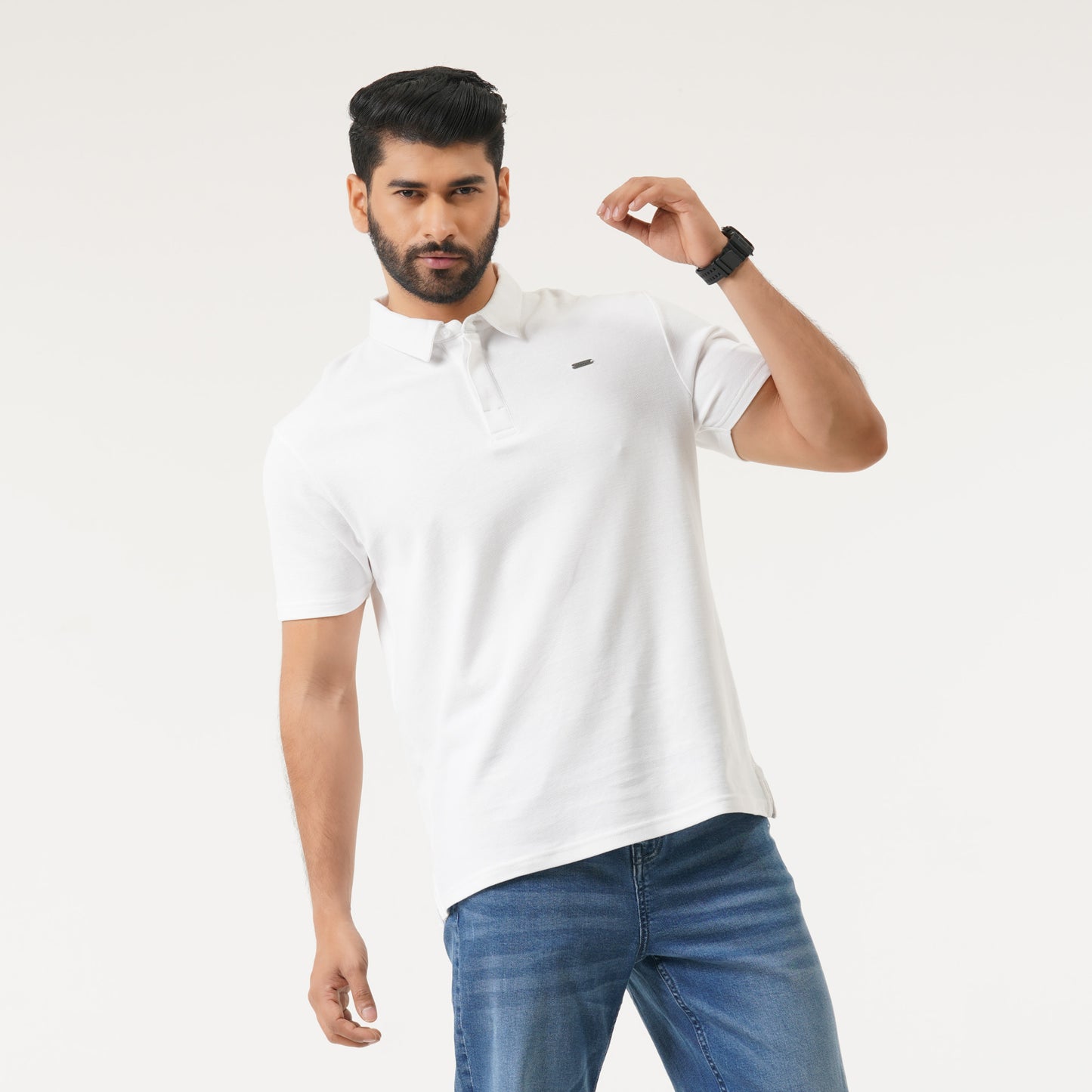 Mens White Polo