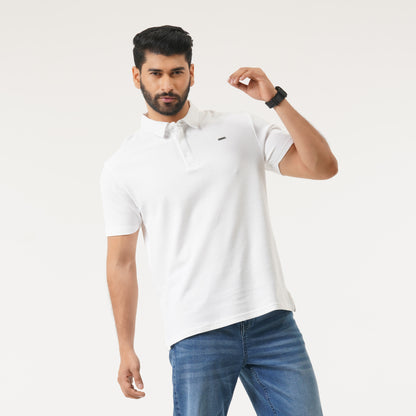 Mens White Polo