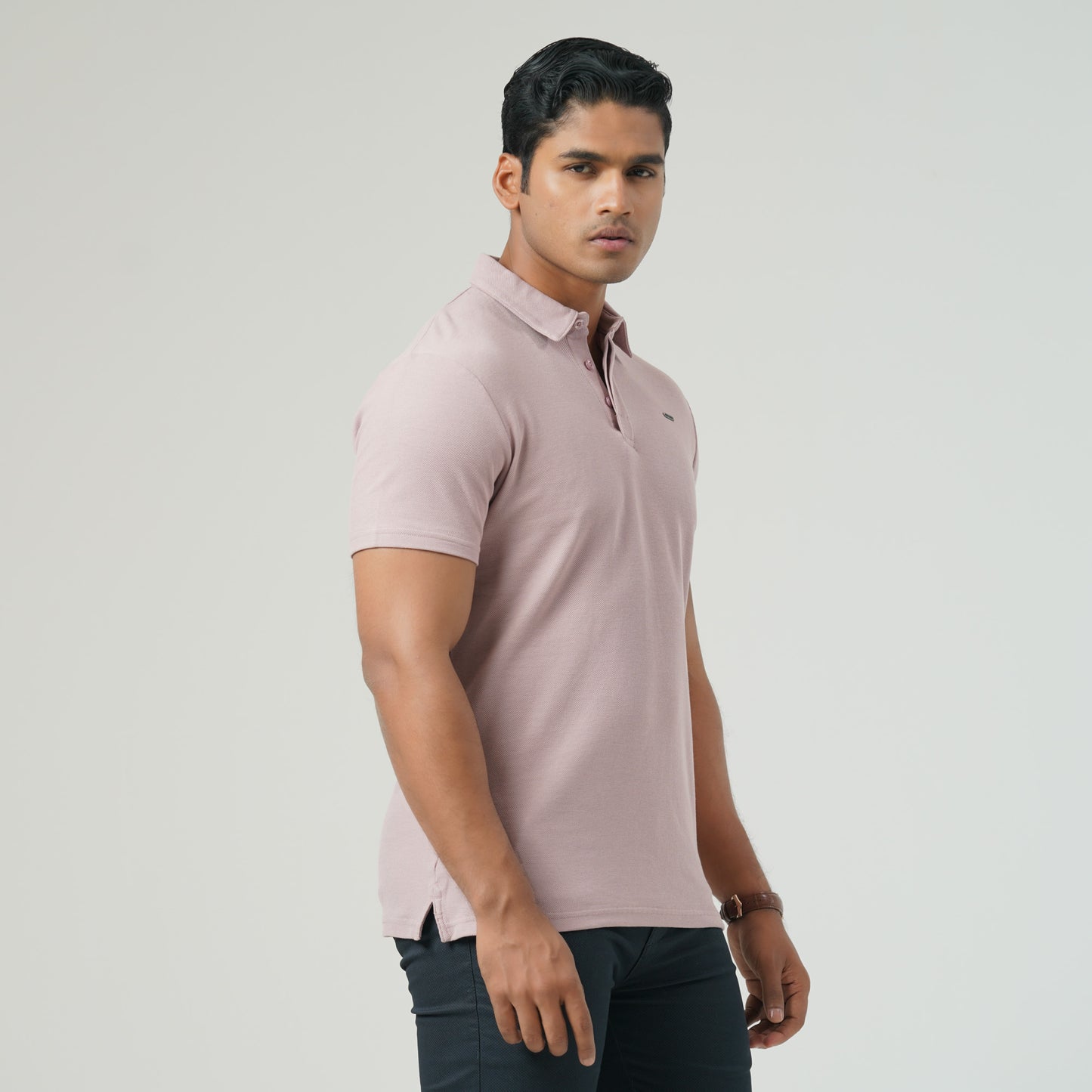 Mens Dusty Pink Polo