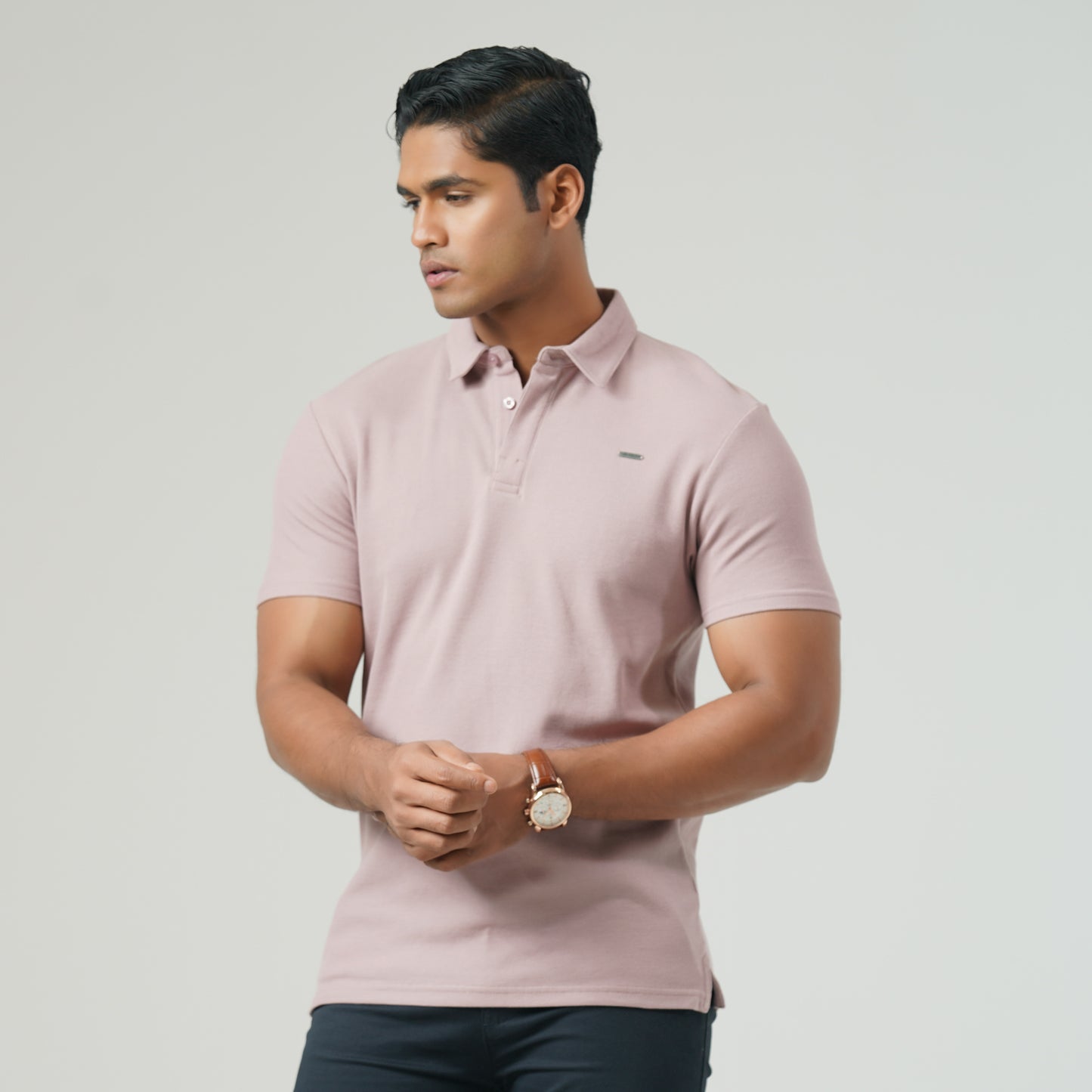 Mens Dusty Pink Polo