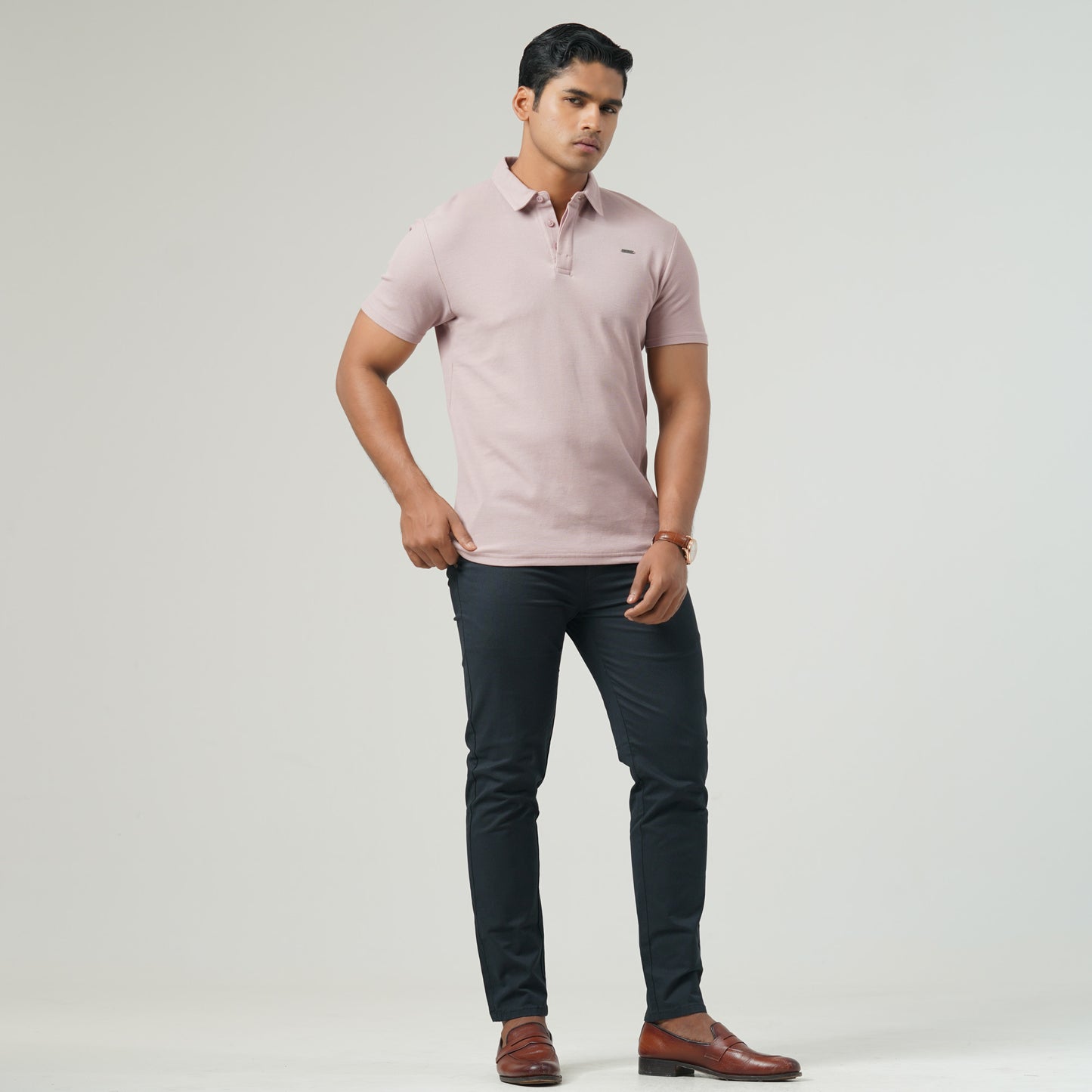 Mens Dusty Pink Polo