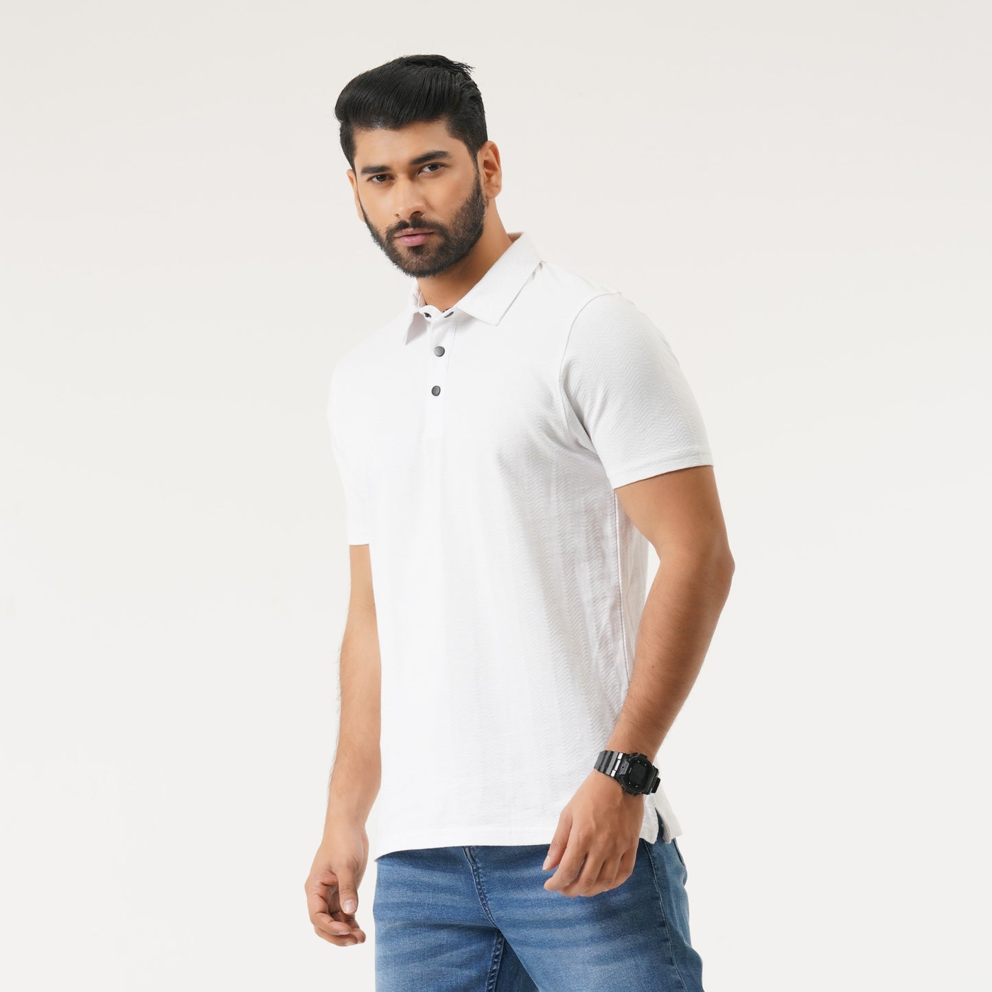 Mens Polo Shirt-WHITE