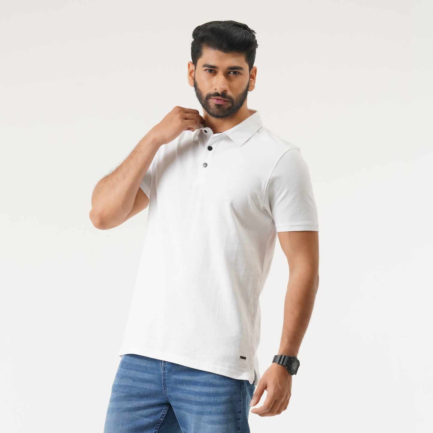 Mens Polo Shirt-WHITE