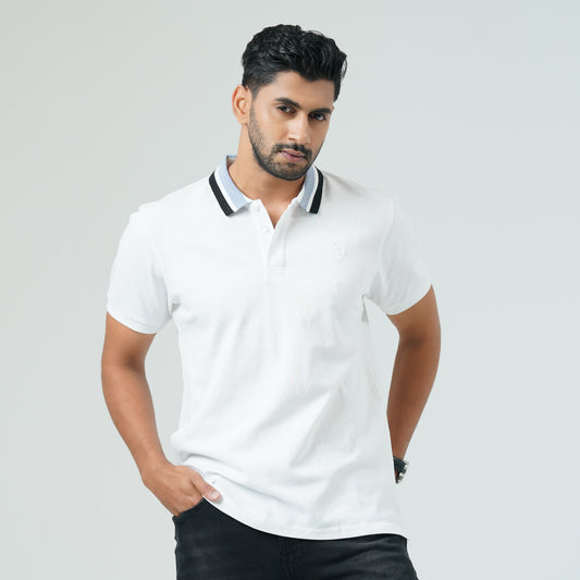 Mens White Polo Shirt