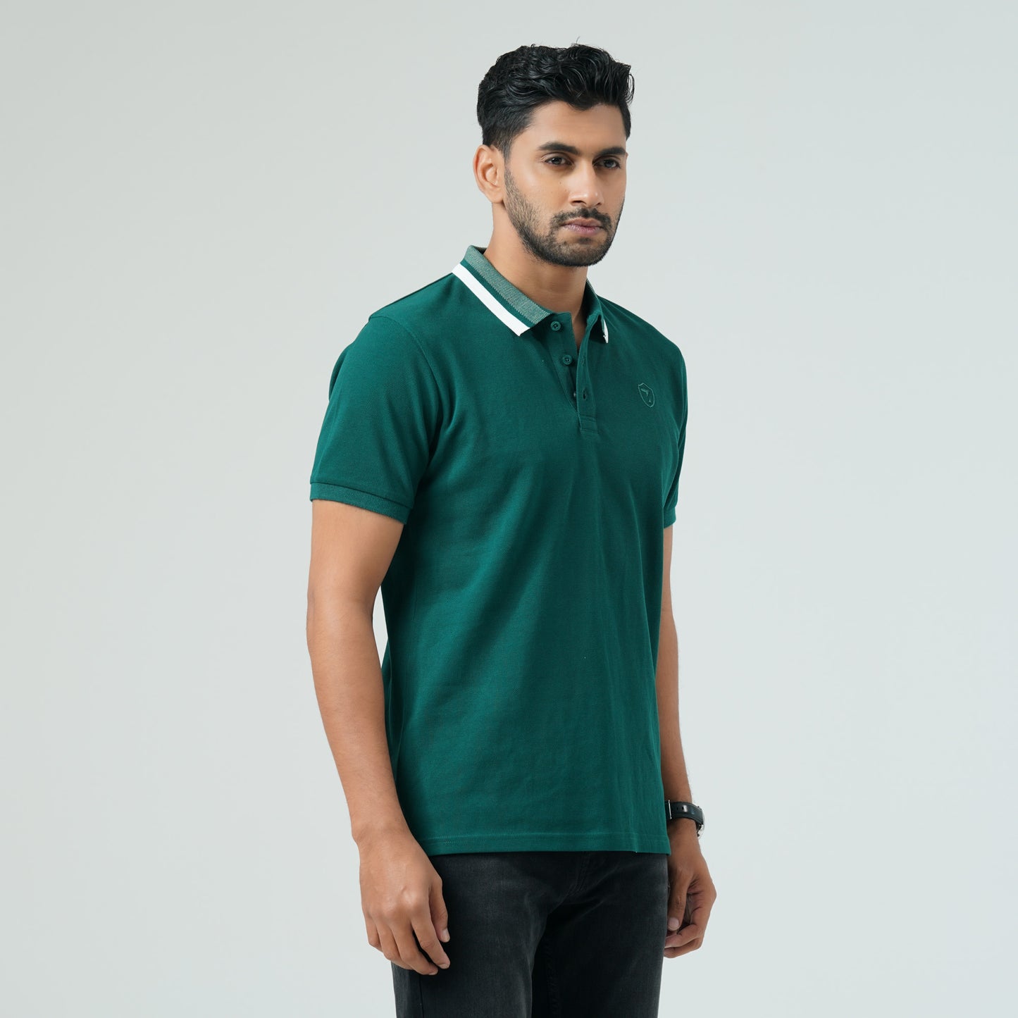 Mens Teal Green Polo Shirt