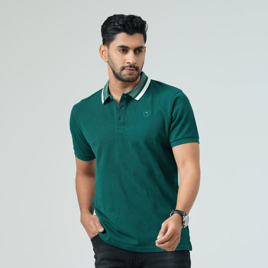 Mens Teal Green Polo Shirt