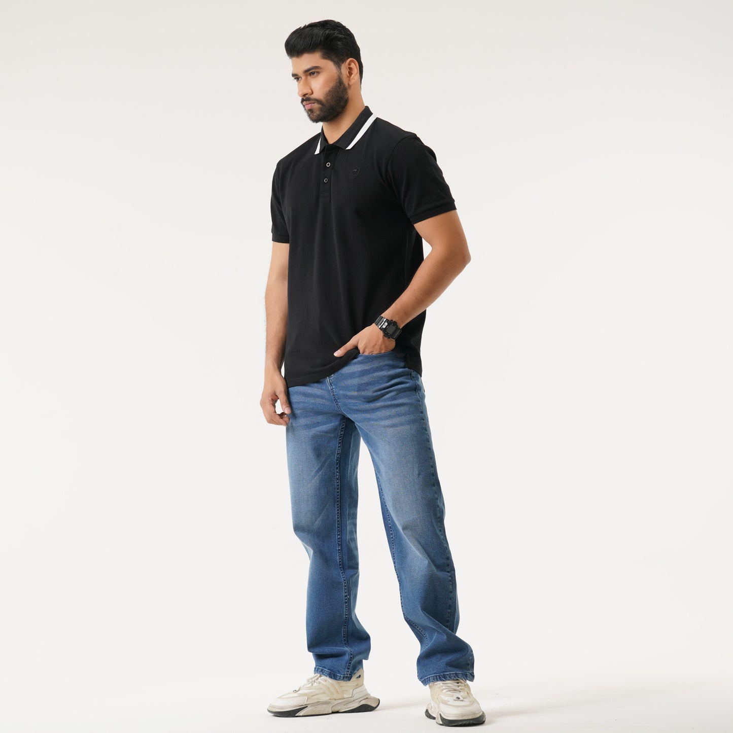 Mens Black Polo Shirt