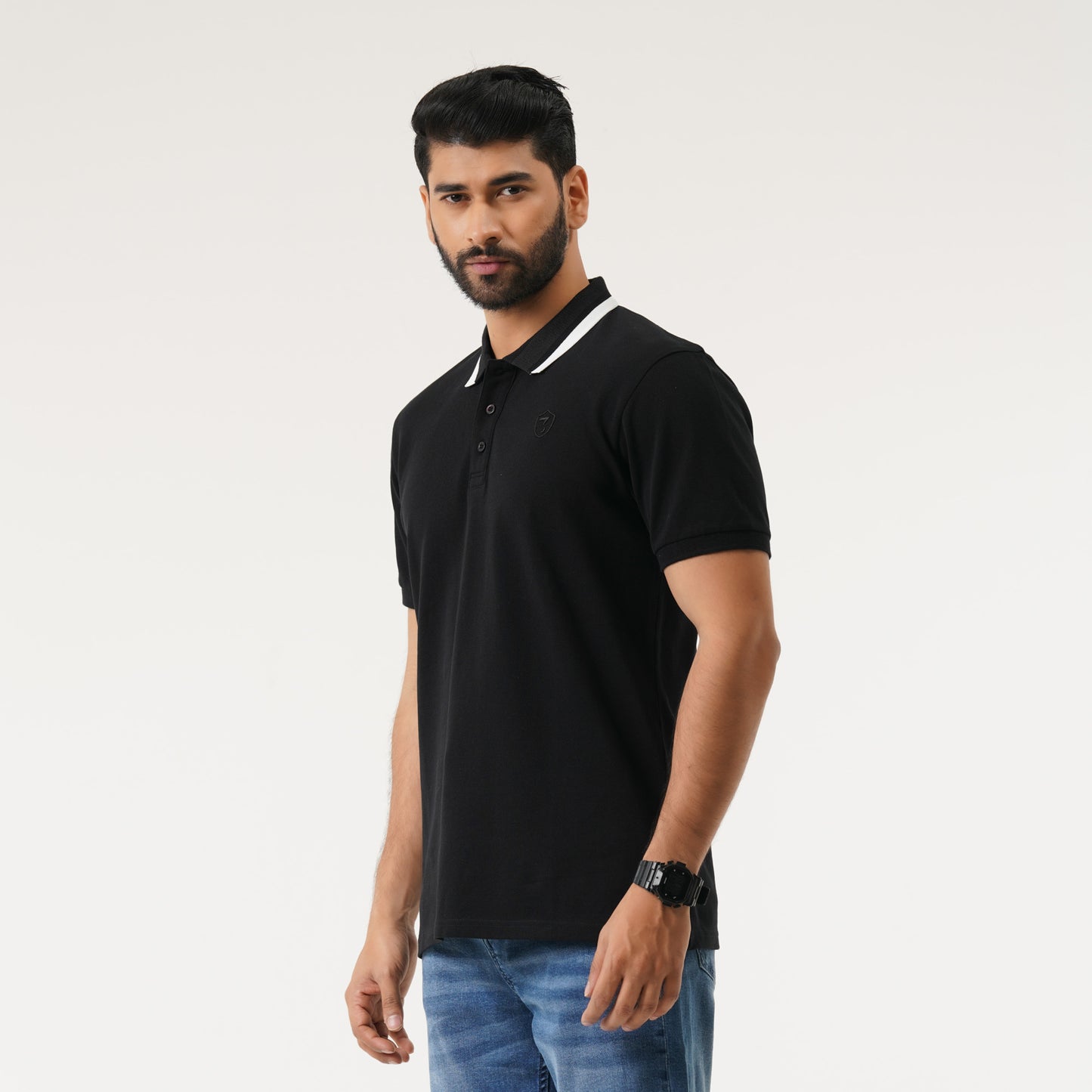 Mens Black Polo Shirt