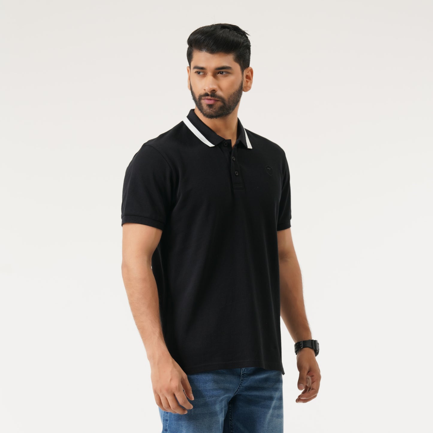 Mens Black Polo Shirt