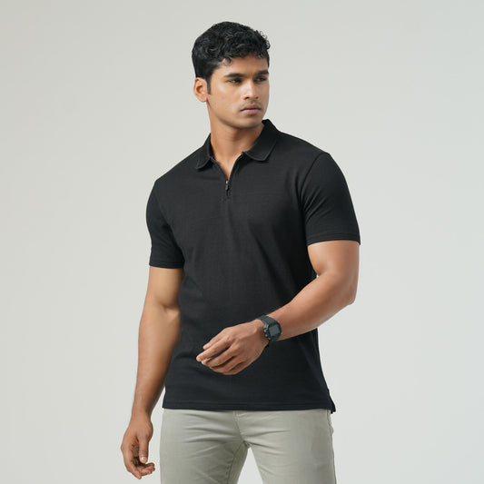 Mens Black Polo Shirt