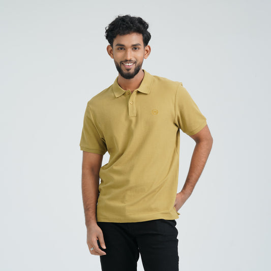 Men’s Olive Cotton Polo Shirt