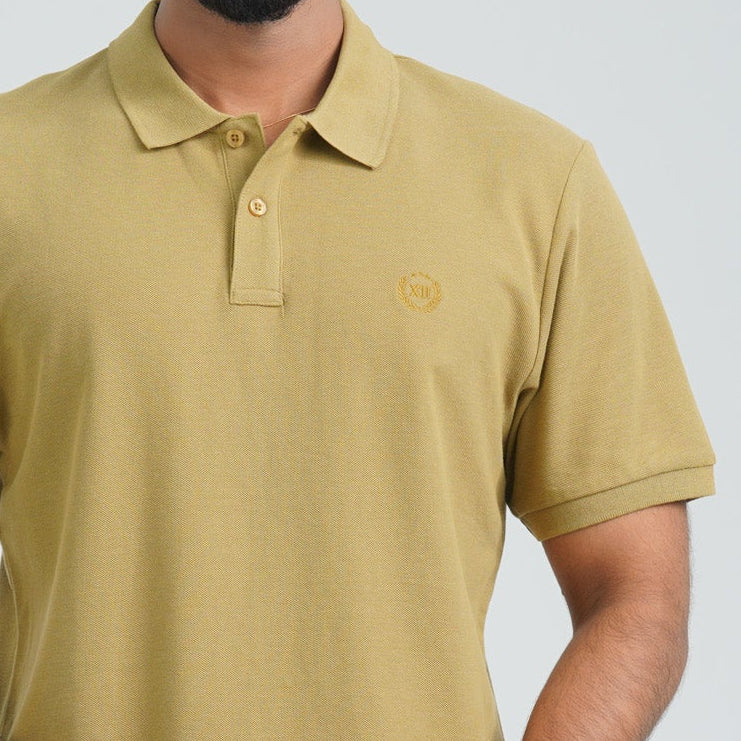 Men’s Olive Cotton Polo Shirt
