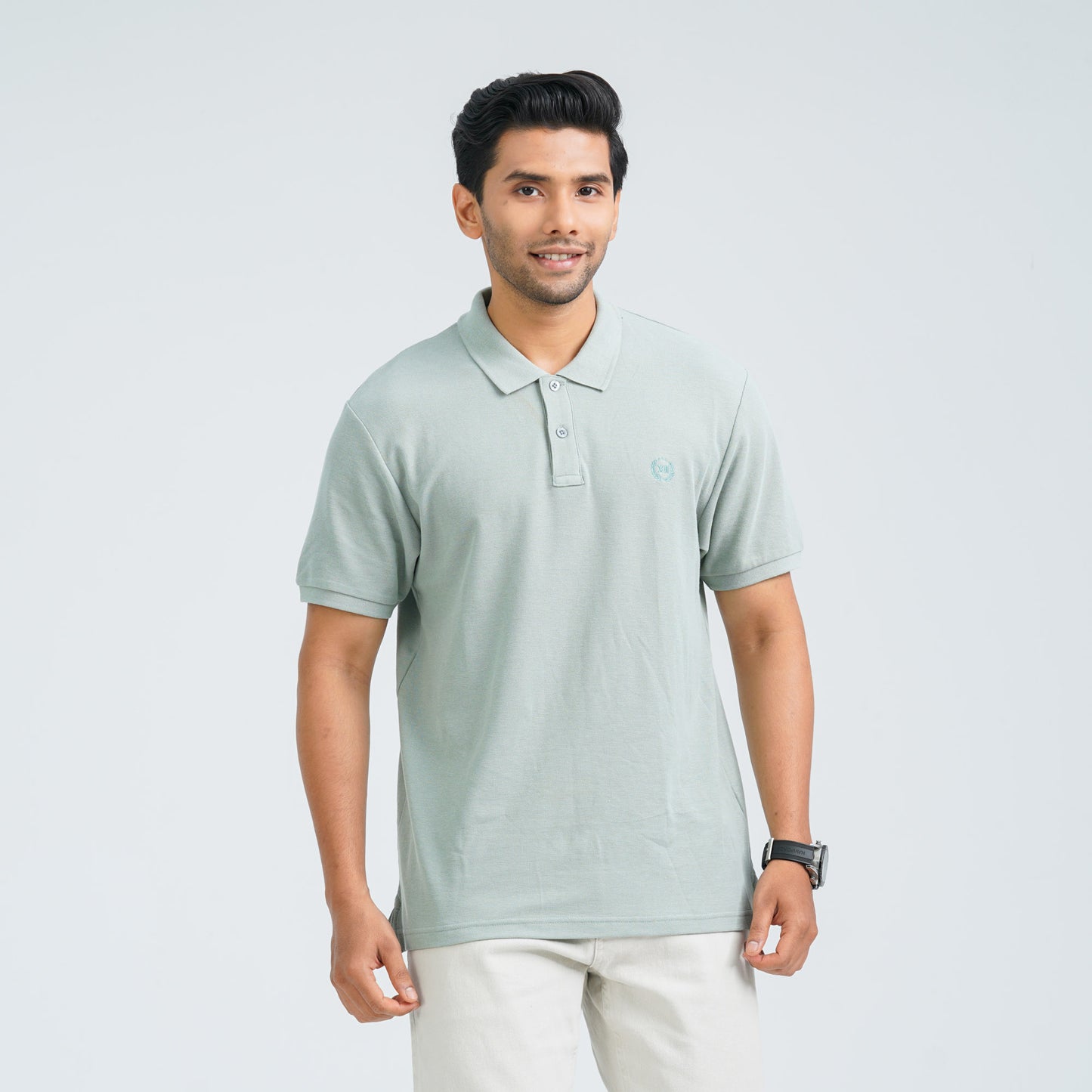 Men’s Green Cotton Polo