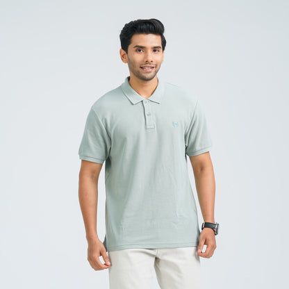 Men’s Green Cotton Polo