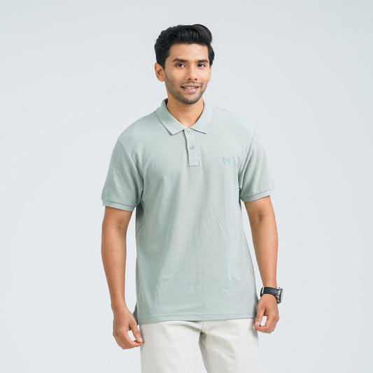 Men’s Green Cotton Polo Shirt