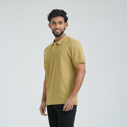 Men’s Olive Cotton Polo Shirt