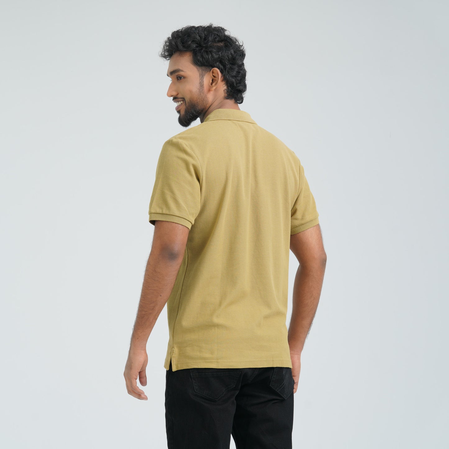 Men’s Olive Cotton Polo Shirt