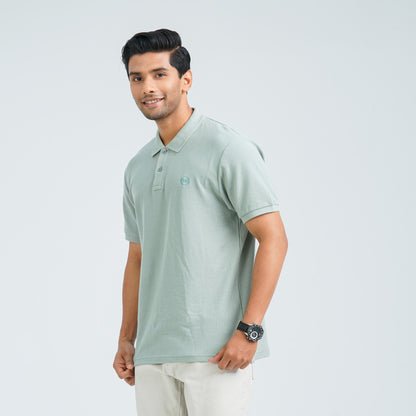 Men’s Green Cotton Polo