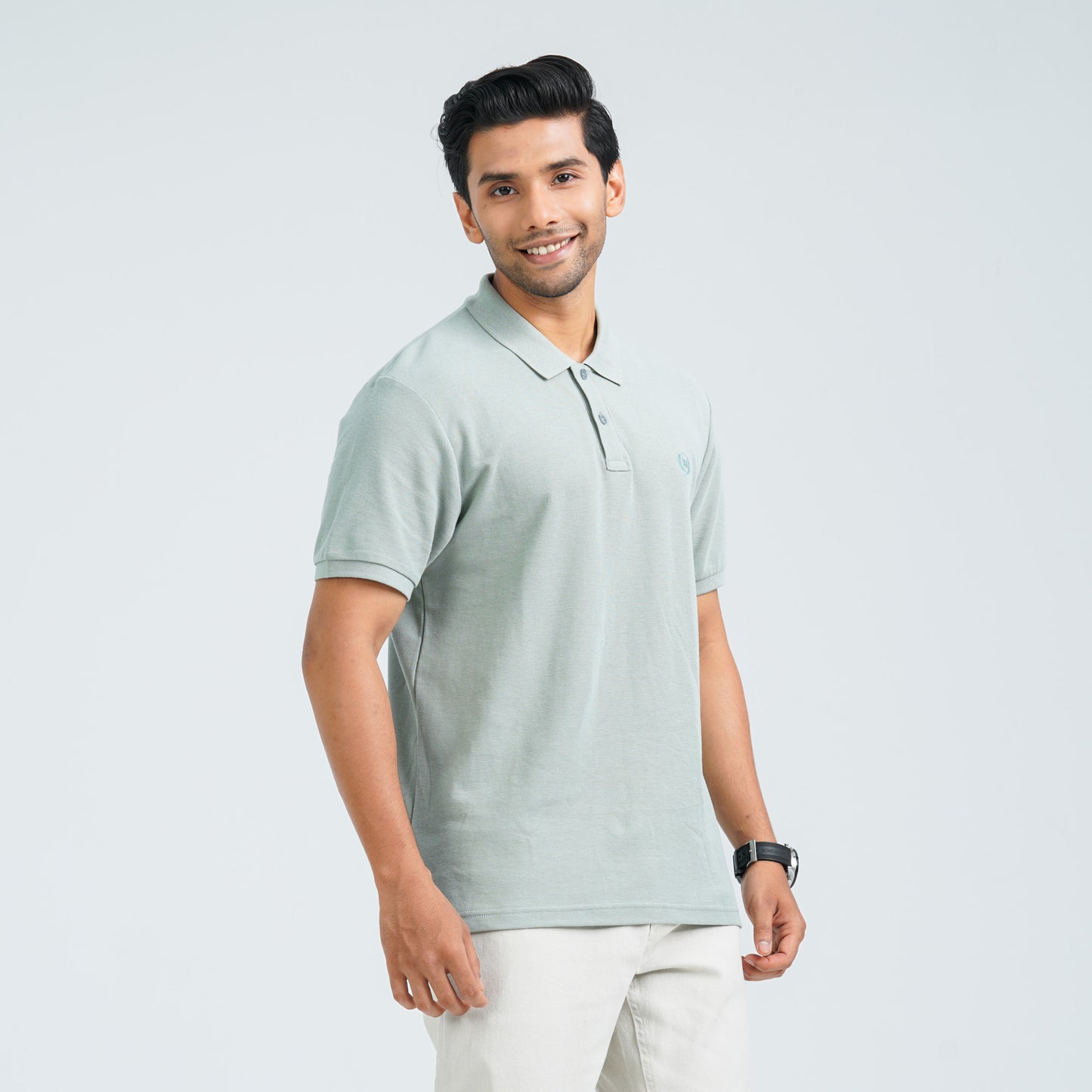 Men’s Green Cotton Polo