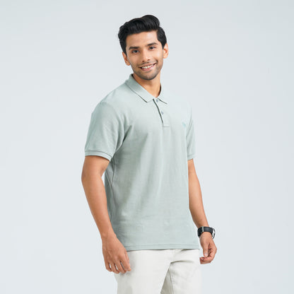 Men’s Green Cotton Polo